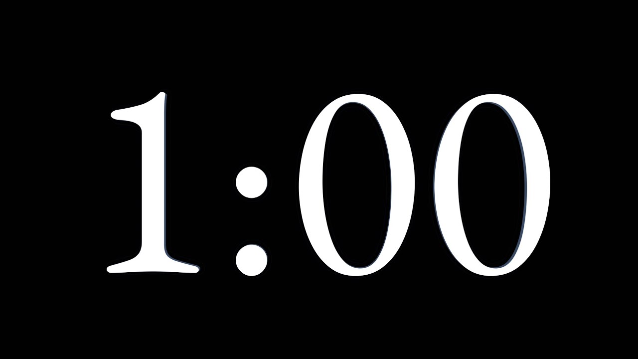 1-minute - light beep - solid black
