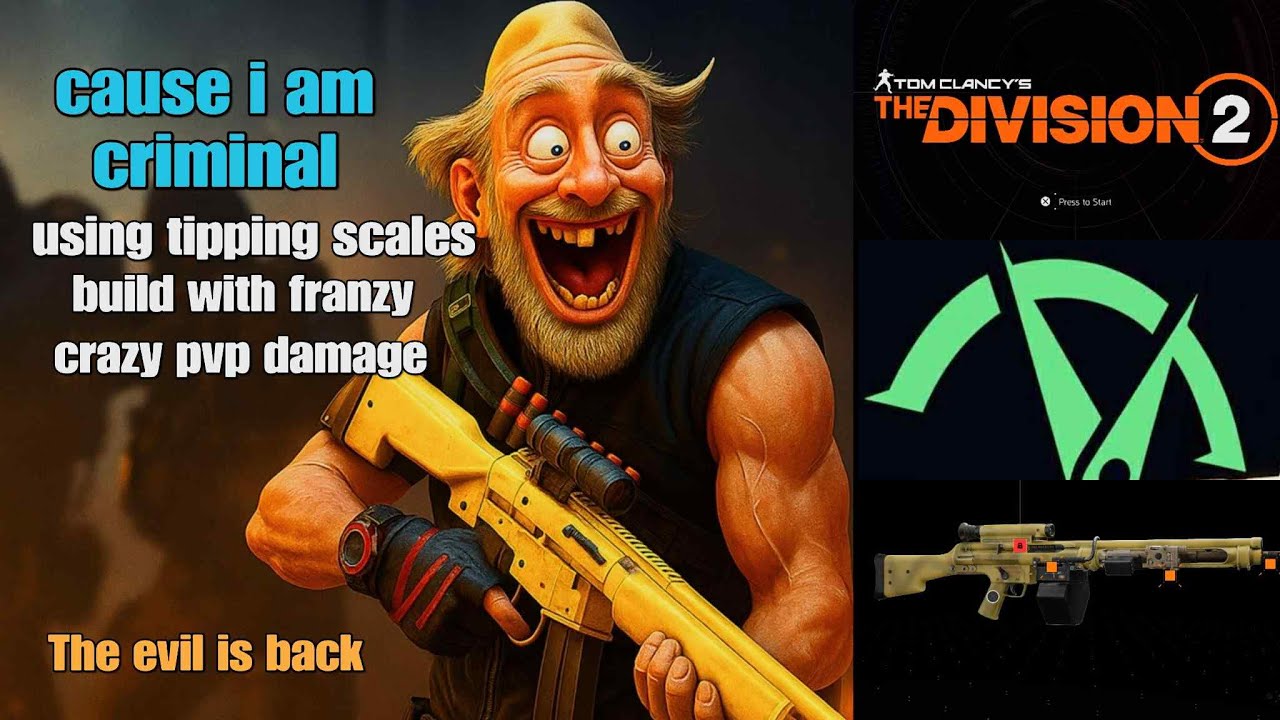 The division 2 best tipping scales LMG build from pvp with GR9 frenzy crazy solo gameplay