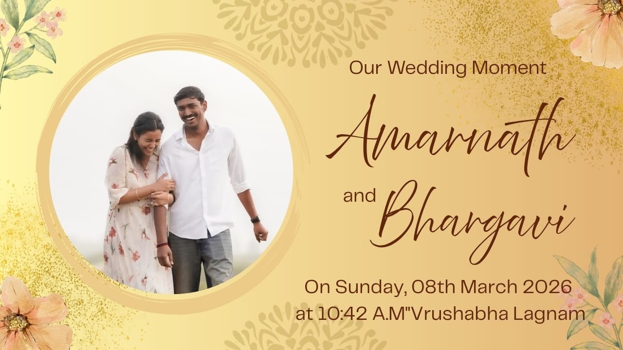 AMARNATH WEDS BHARGAVI