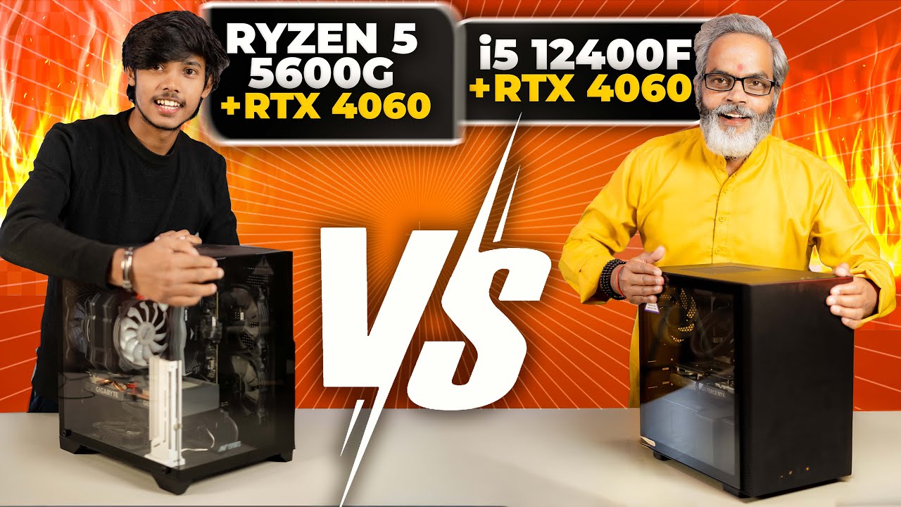 Best Comparison 🔥 Intel i5 12400F + RTX 4060 vs AMD Ryzen 5 5600G + RTX 4060