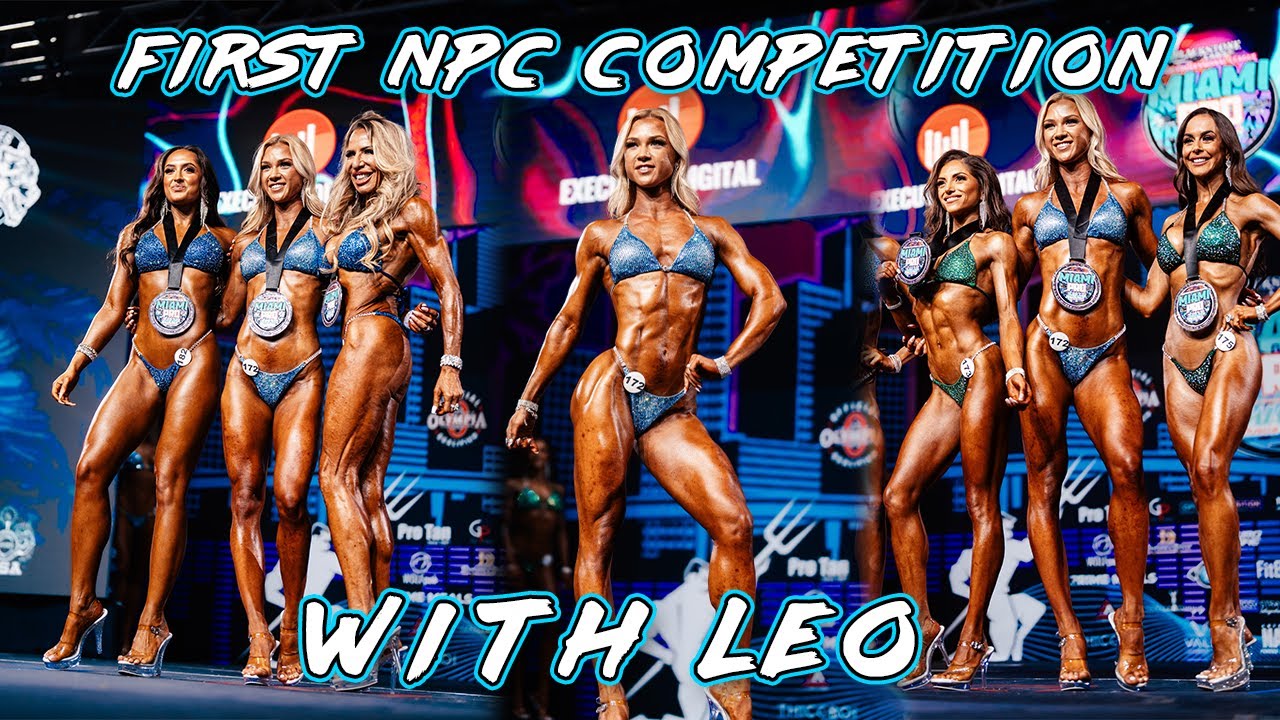 NPC Bikini Show Day at Miami Muscle Beach 🏝️ | Leo’s First Competition