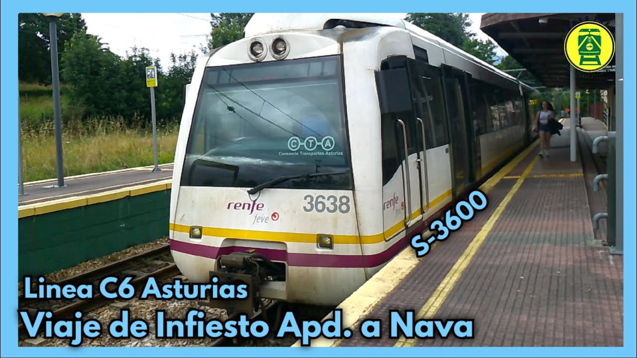 Viaje de Infiesto Apd. a Nava en un tren S-3600/ Renfe AM(FEVE)