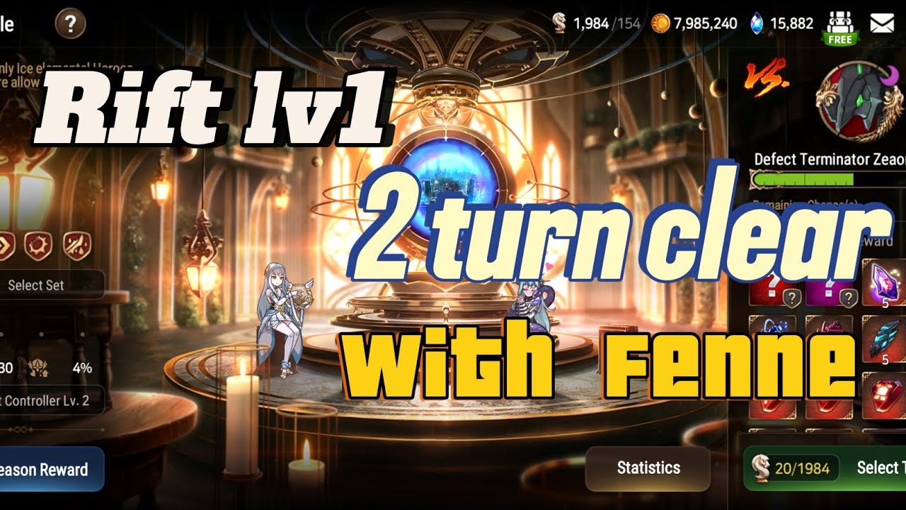 RIFT RC1 - Defect Terminator Zeaon 2 Turn Clear with Fenne - Epic Seven