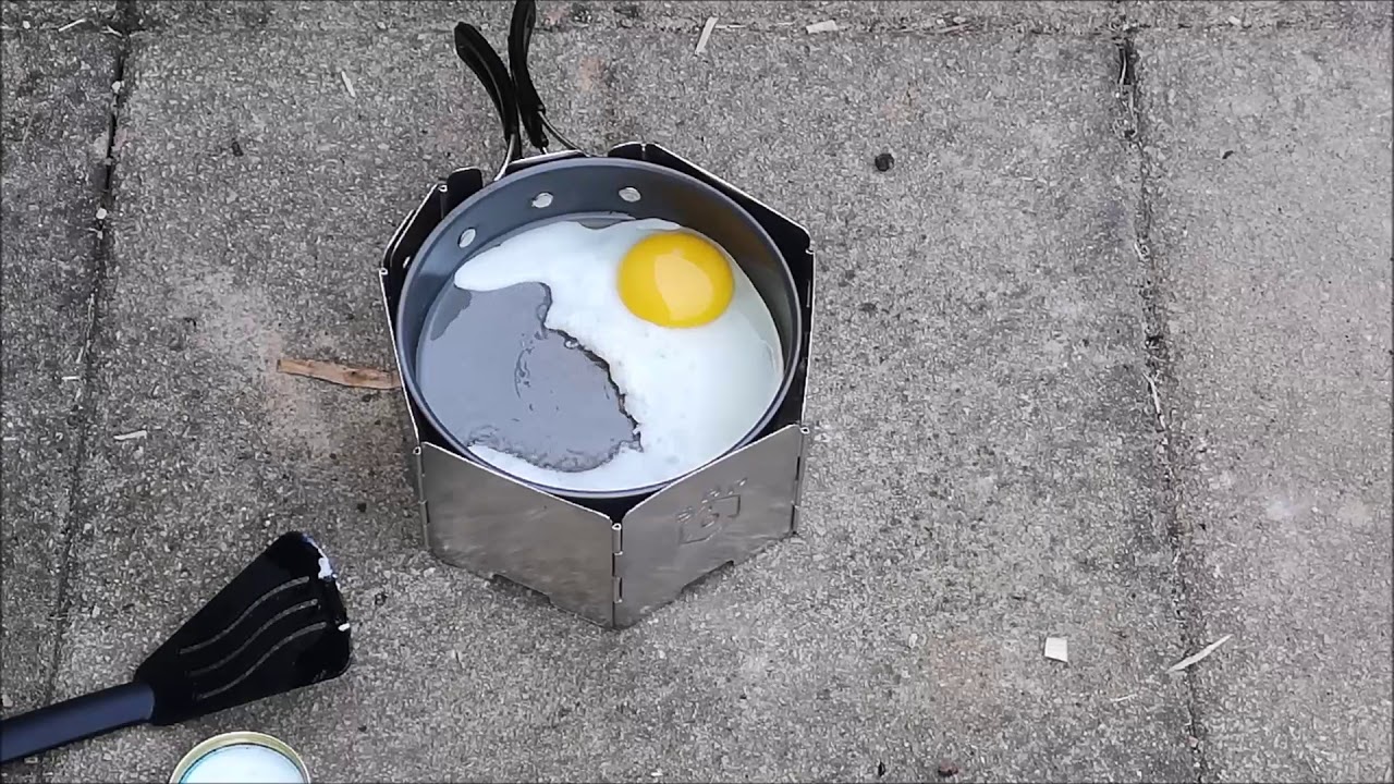 Frying an egg the ultralight way