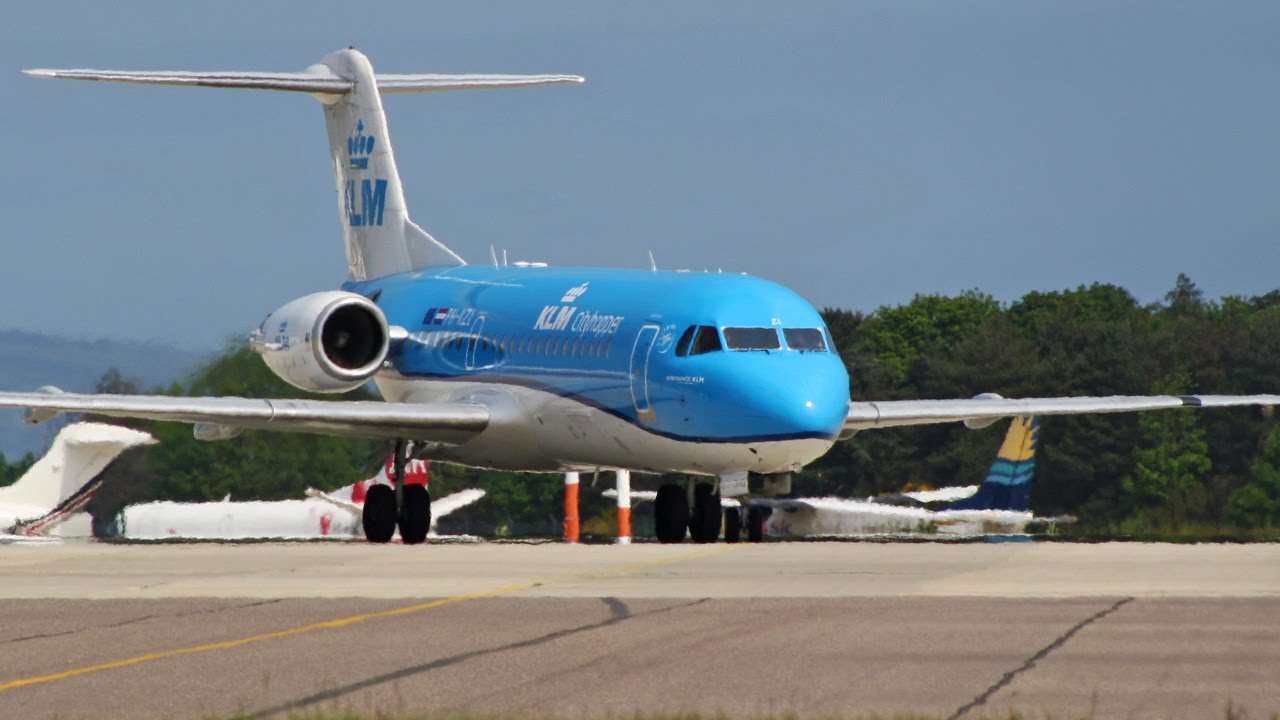 KLM Cityhopper Fokker 70 PH-KZL arrive/departing Inverness Airport