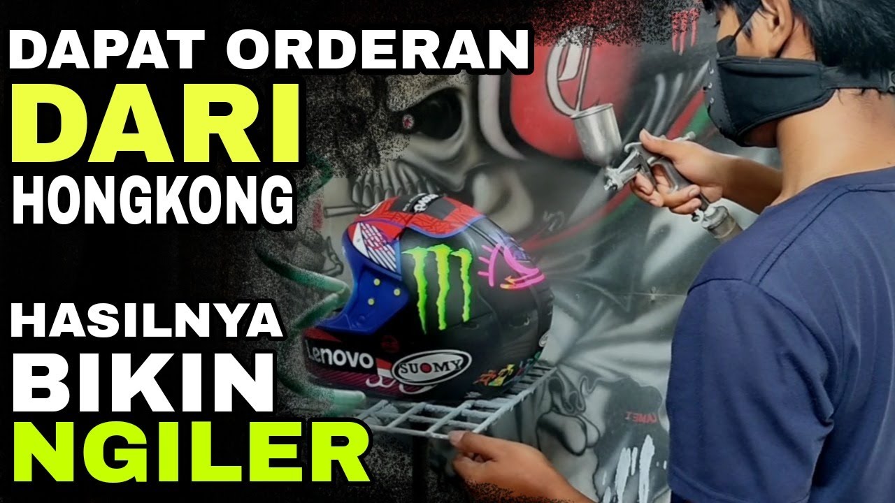 Dapat kepercayaan orang Hongkong |repaint helm SUOMY SR GP ,bikin ngiler
