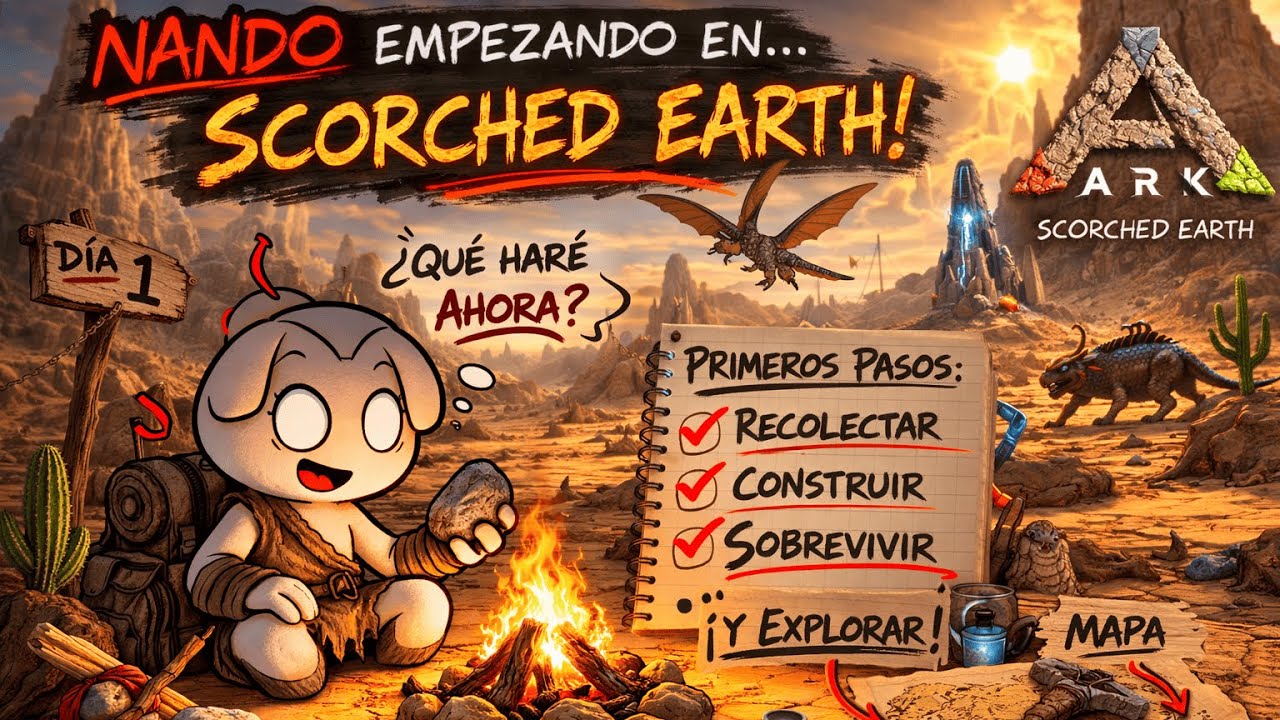 EP1I SUFRIENDO en SCORCHED!!!!  ARK SURVIVAL EVOLVED!!!