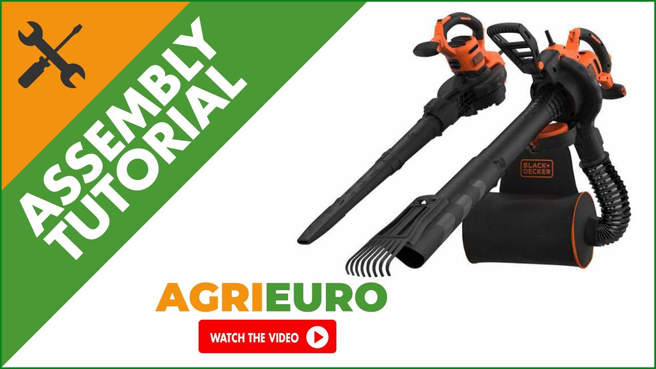 BLACK&DECKER BEBLV301 3-in-1 leaf blower - garden vacuum - Assembly tutorial