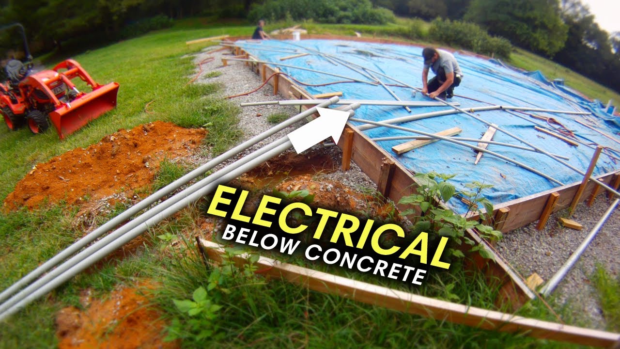 Electrical Below Slab P1 | Conduit Bend Trench | DIY Barn House Design Build