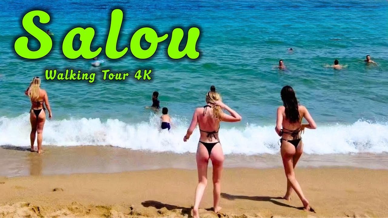 Salou Beach Walk | 4K Walking Tour in Costa Dorada, Spain