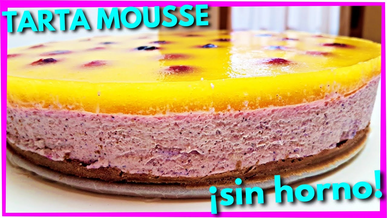 👉 ¡Prueba esta TARTA DE ARÁNDANOS y MANGO! 🍰 POSTRE SIN HORNO muy FÁCIL y DELICIOSO 😋