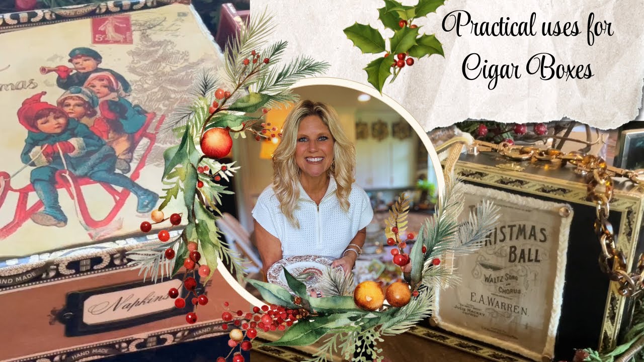 Fun uses for Cigar Boxes! Not just for decor. Practical kitchen uses & even a purse!