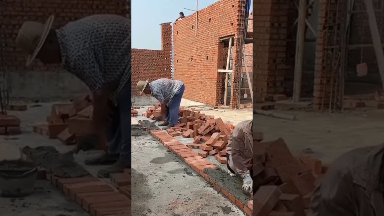 the welding process of an iron pipe that will be connected by welding.