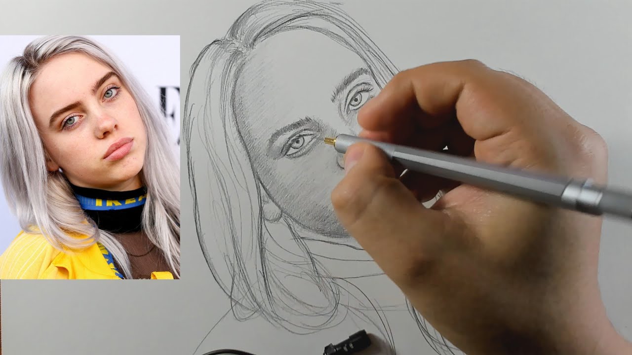 ASMR - Dibujando a Billie Eilish a Lápiz