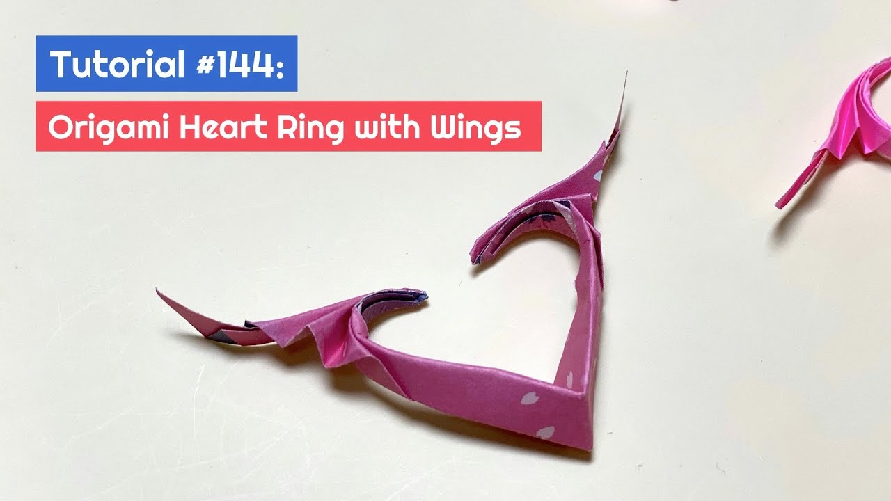 DIY Origami Heart Ring with Wings | The Idea King Tutorial #144