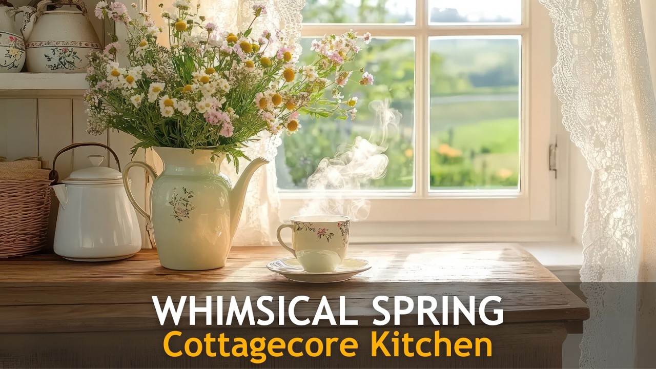 Whimsical Spring Cottagecore Kitchen Transformation!