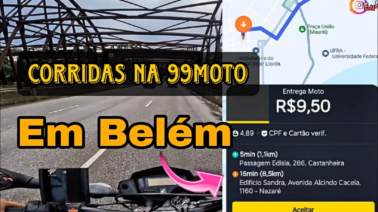 Corridinha na 99 moto em Belém do Pará. Quanto eu fiz?