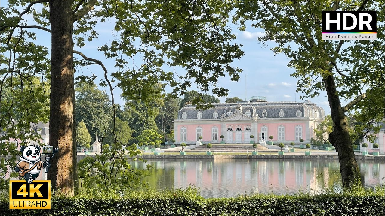 🇩🇪 Benrath Palace D&uuml;sseldorf &ndash; Walk through the palace park & baroque garden | 4K HLG HDR 2025