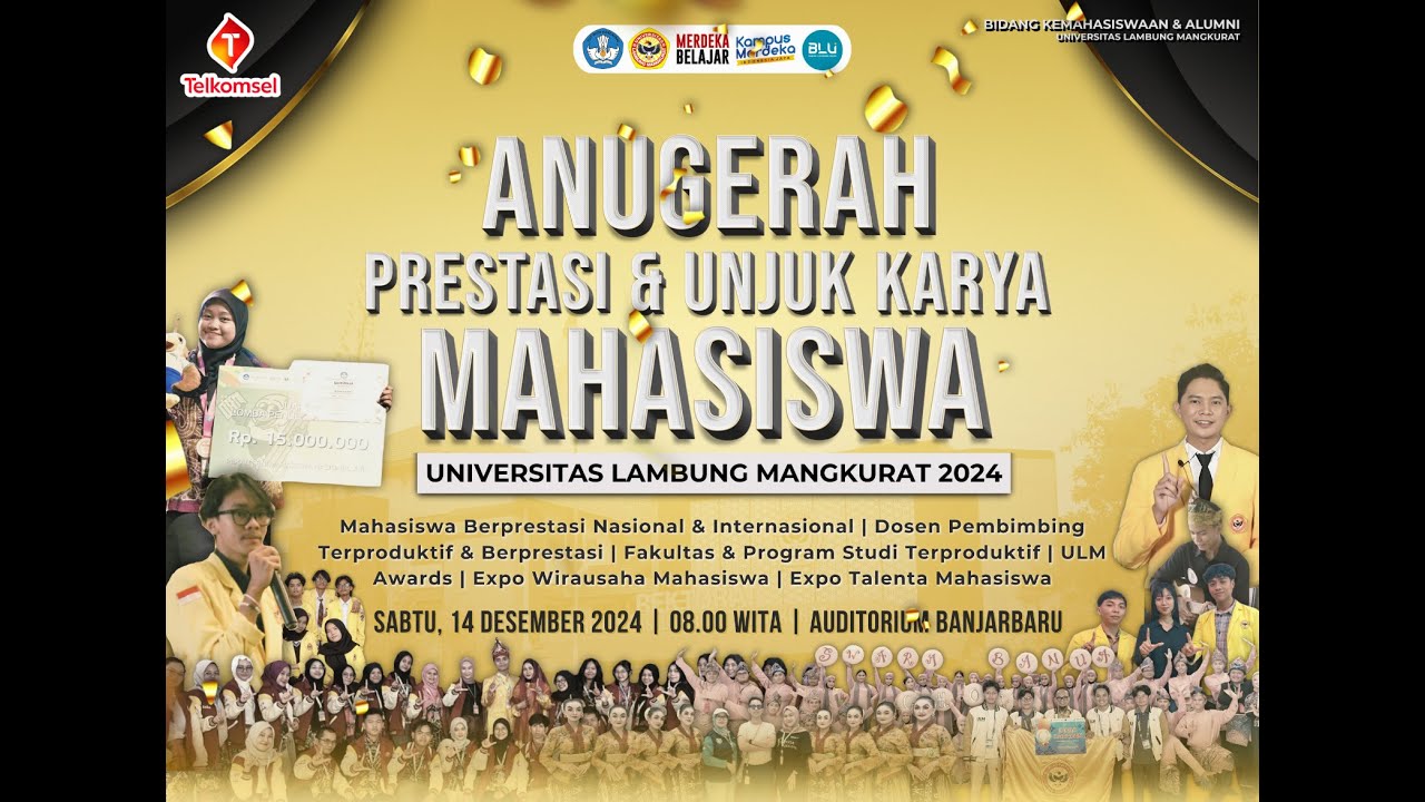 ANUGERAH PRESTASI & UNJUK KARYA MAHASISWA UNIVERSITAS LAMBUNG MANGKURAT TAHUN 2024