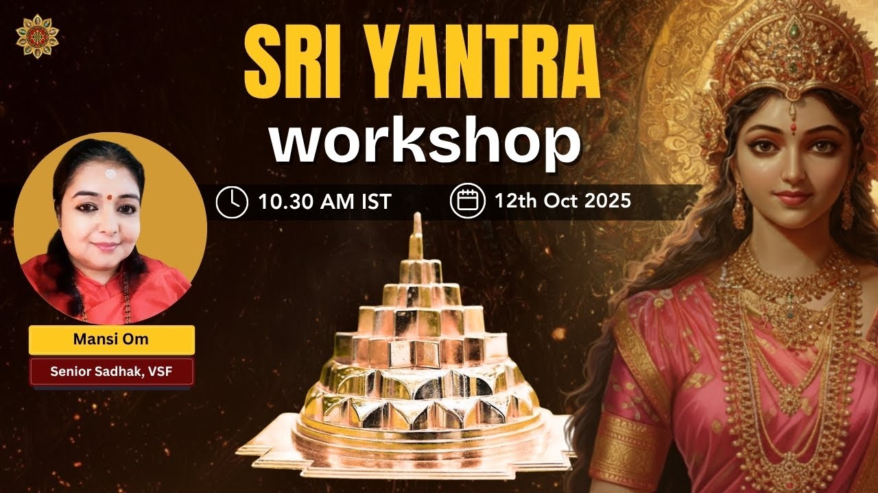 🔴 LIVE: Part 1 – Sri Yantra Workshop with Mansi Om | Awaken the Divine Blueprint Within You