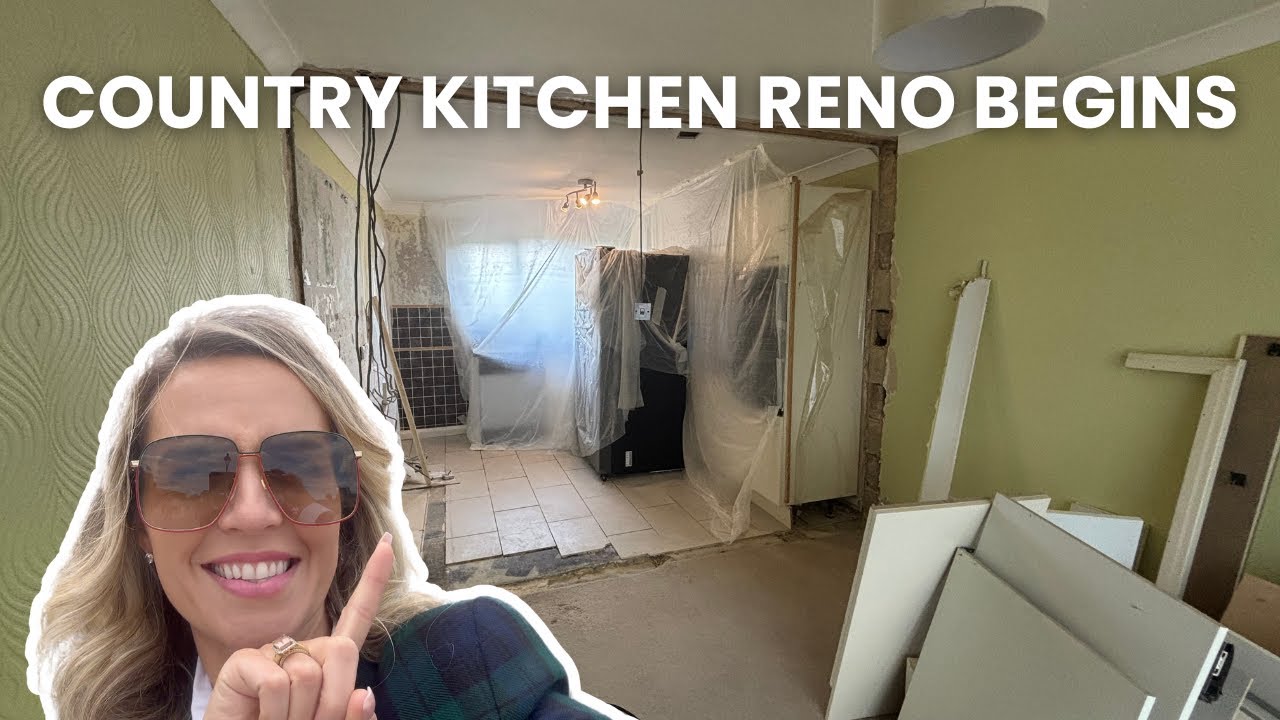 DIY Kitchen & Dining Room Demo! Knocking Down Walls & Antique Chair Find!