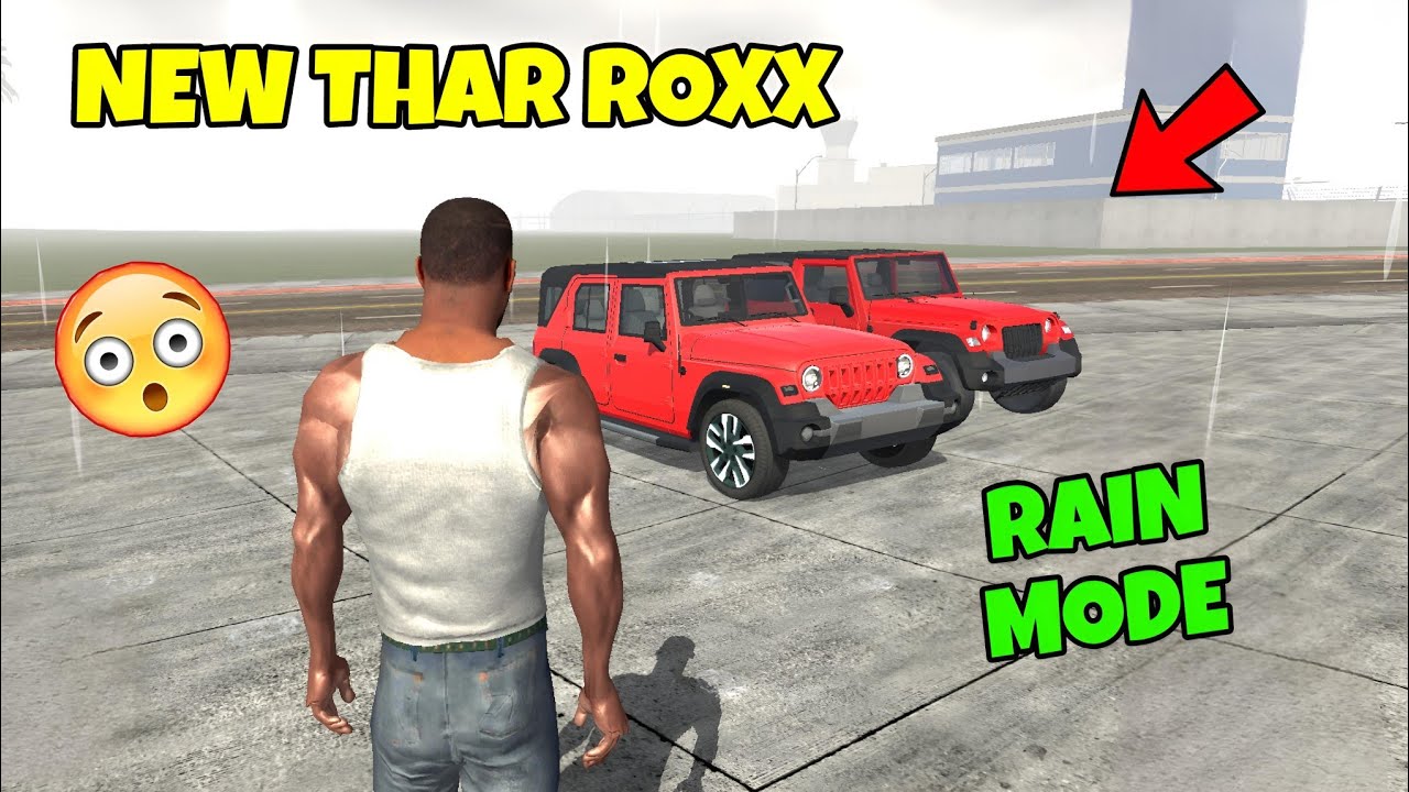 NEW THAR ROXX AND RAIN MODE UPDATE IN INDIAN BIKES DRIVING 3D 😯