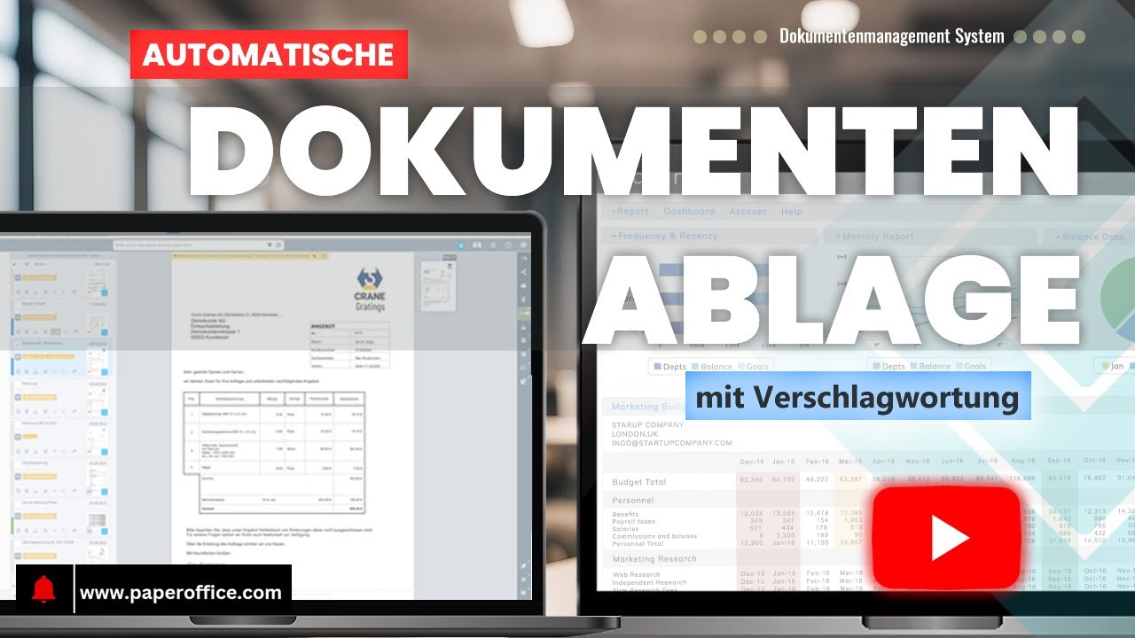 NEU! Automatische DOKUMENTENABLAGE mit Verschlagwortung: PaperOffice API für jedes ERP-System