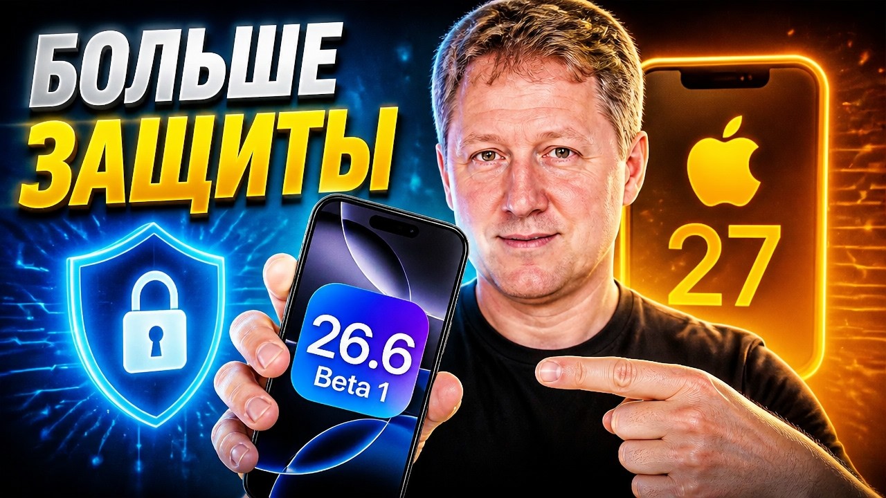 iOS 26.6 Beta 1 ВЫШЛА! Apple СРОЧНО усиливает защиту iPhone?! Стоит ли обновляться?