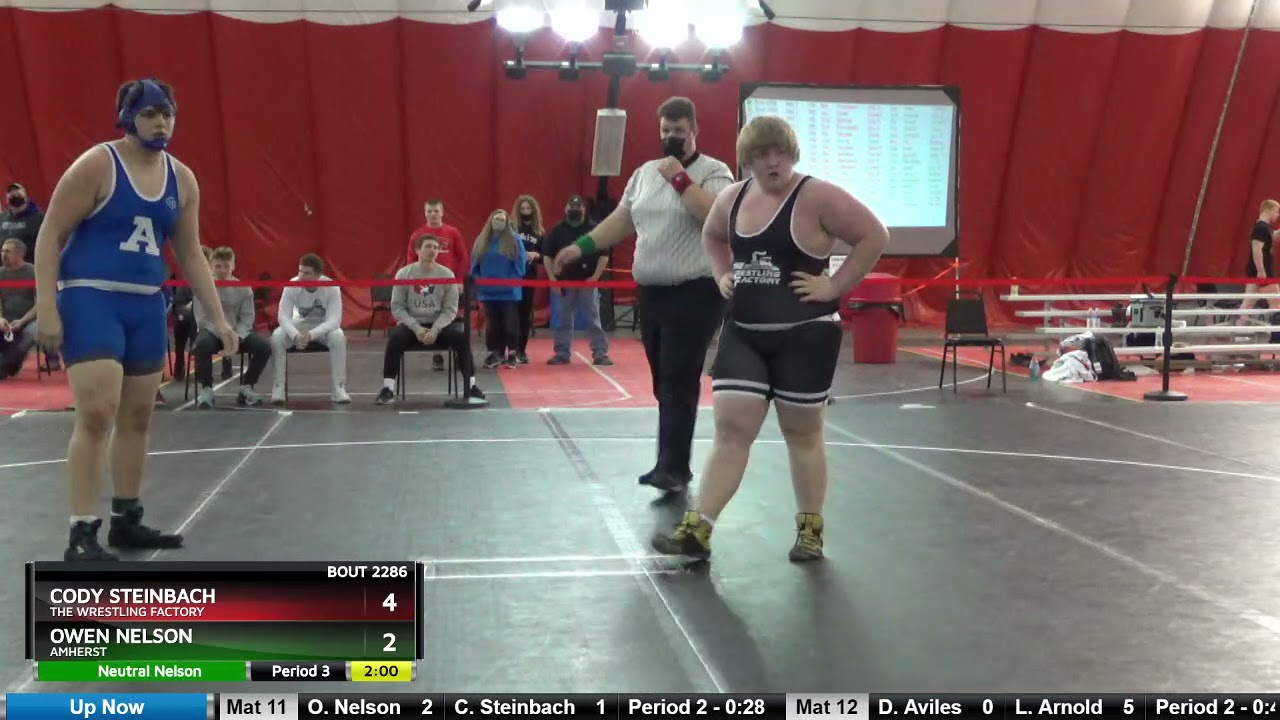 High School Boys 285 Owen Nelson Amherst Vs Cody Steinbach The Wrestling Factory