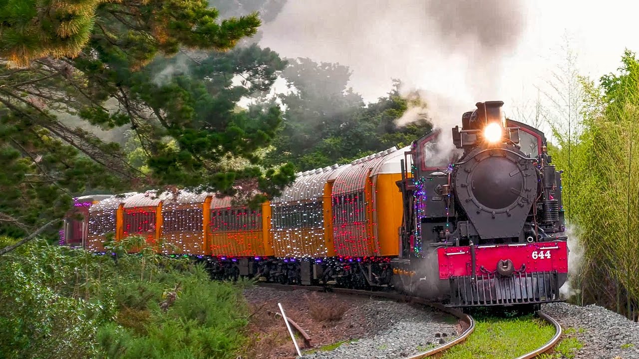 Bigger and Better: GVR's Christmas Lights Trains at Night 2024