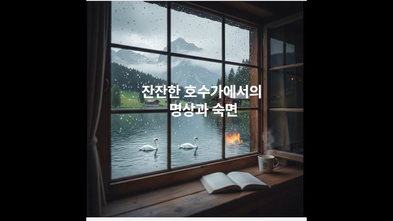 스위스 호숫가 오두막에서 듣는 잔잔한 빗소리