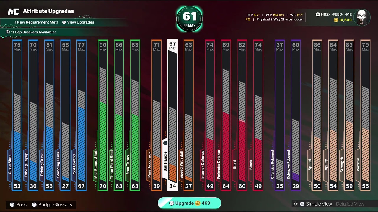 60 OVERALL To 99 OVERALL On NBA 2K26 - No Money Spent Challenge HBZ Edition #2 / Tiktok @HbzFeedme
