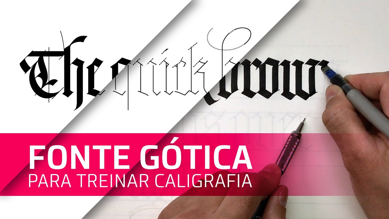 Criei uma fonte para treinar caligrafia no estilo gótico