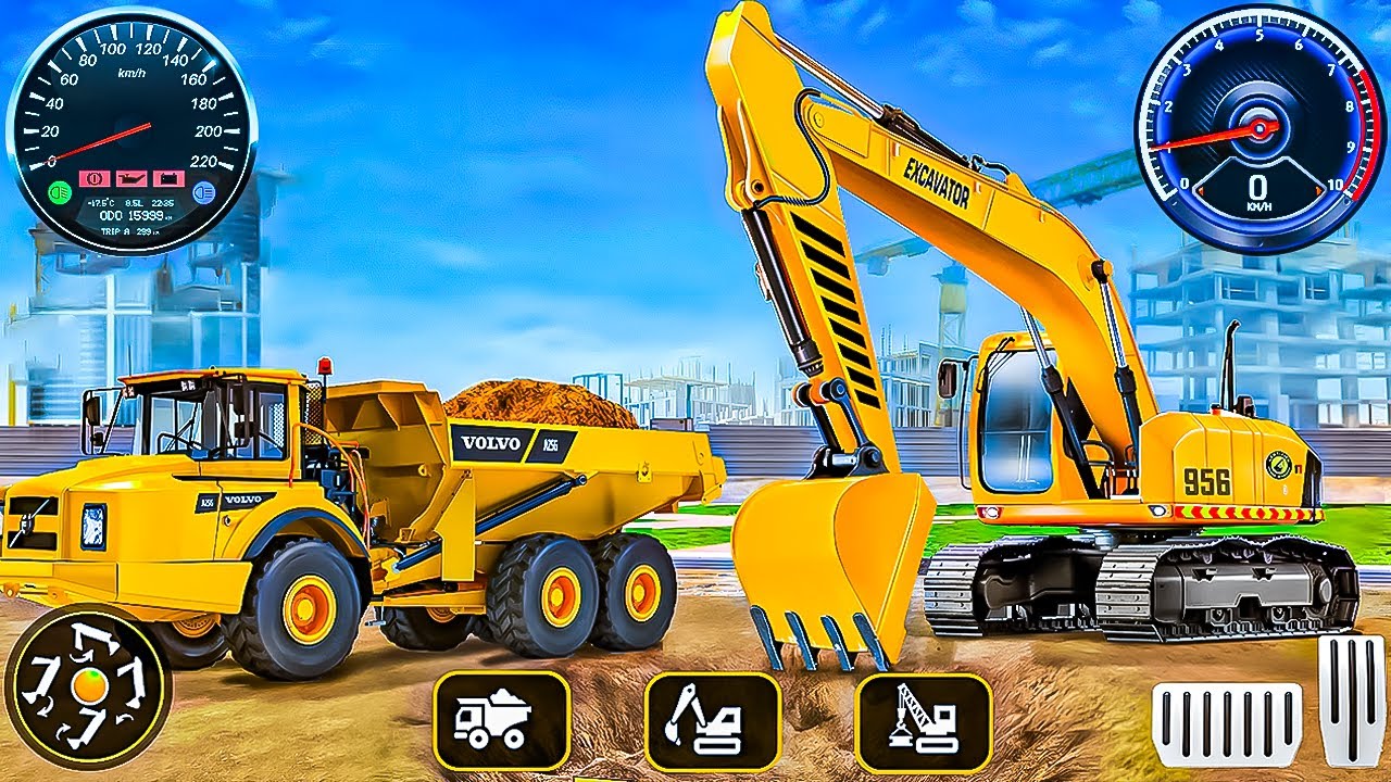 Tunnel Construction Boring Machine Simulator 3D  - Mega Machines JCB Simulator - Android Gameplay