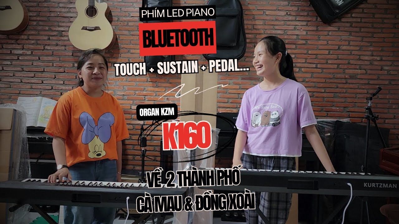 Review đàn Organ giá tiểu học // K160 Bluetooth phím Piano