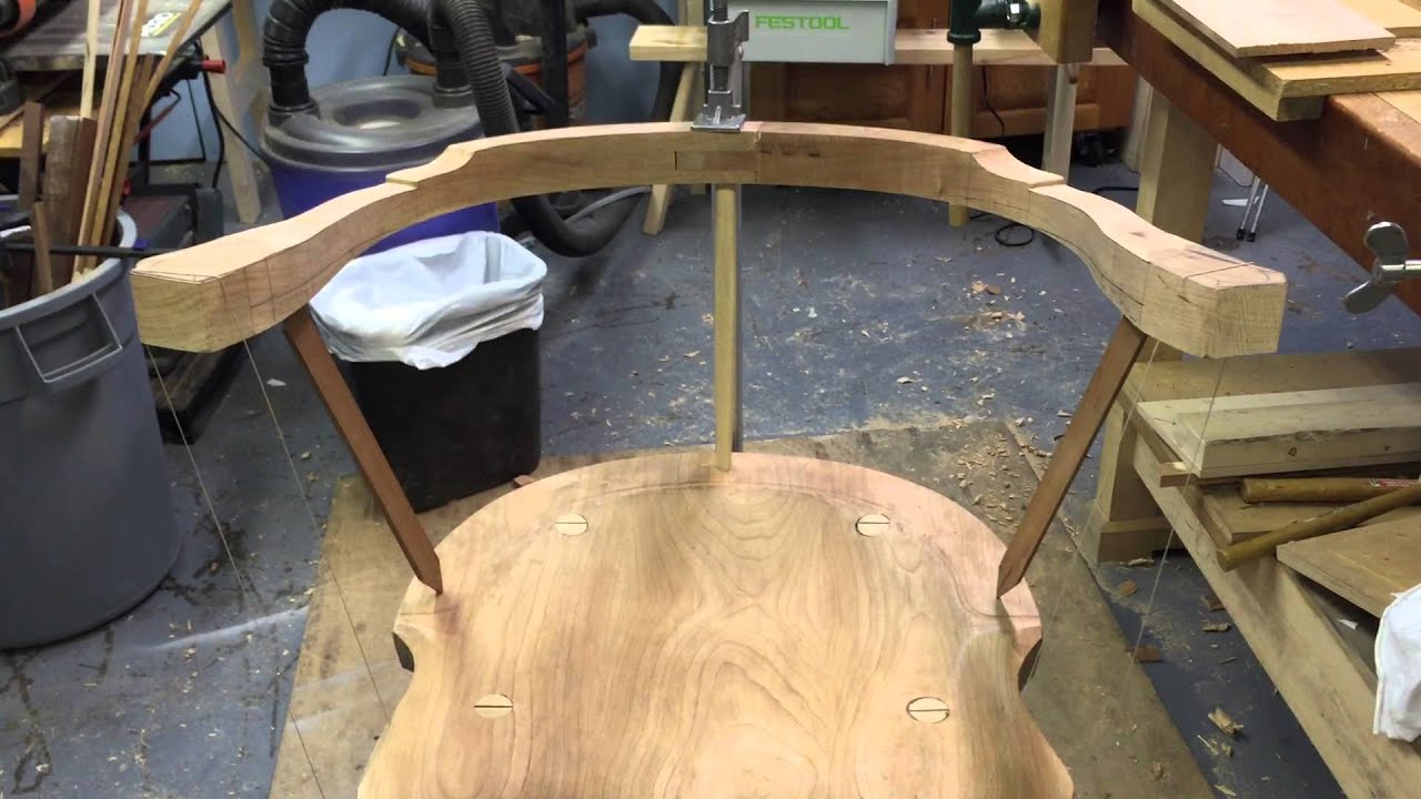 A new method for drilling the spindle holes in a Windsor Chair arm rail
