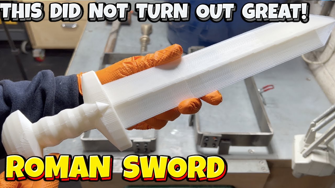 Turning 3D Print PLA into Aluminium Bronze - Roman Sword 🗡️ - Molten Metal - Let's Cook! FAIL?