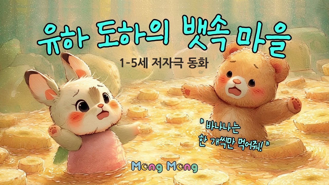| 1~5세 저자극 동화책 |  🍌 바나나를 많이 먹는 아이에게 보여주세요!  |  유하 도하의 뱃속 마을 이야기