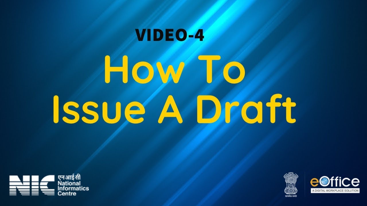 How To Issue a Draft