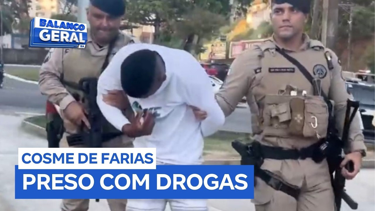 Suspeito de tráfico é preso com pinos de cocaína no Cosme de Farias, em Salvador
