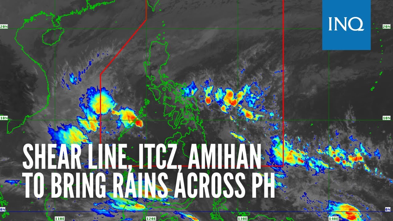 Shear line, ITCZ, amihan to bring rains across PH