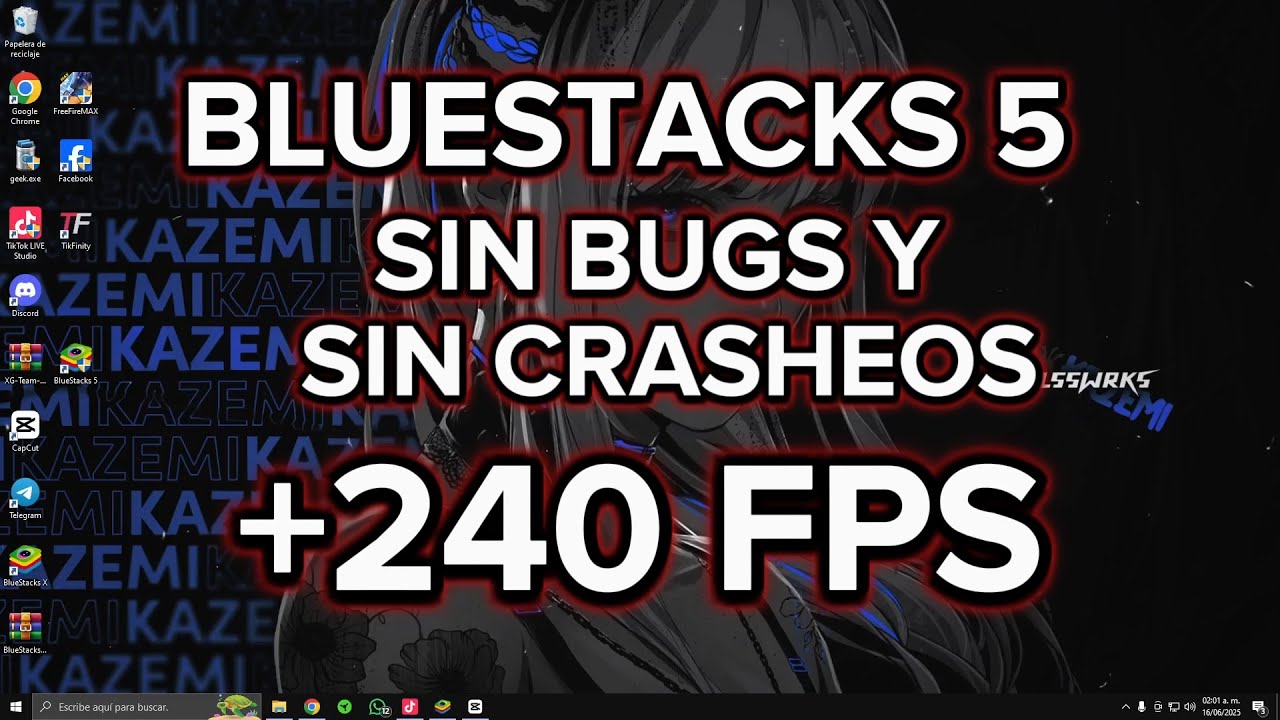 Bluestacks 5  Sin ERRORES PARA FREE FIRE  a mas de 240 FPS 😱😎