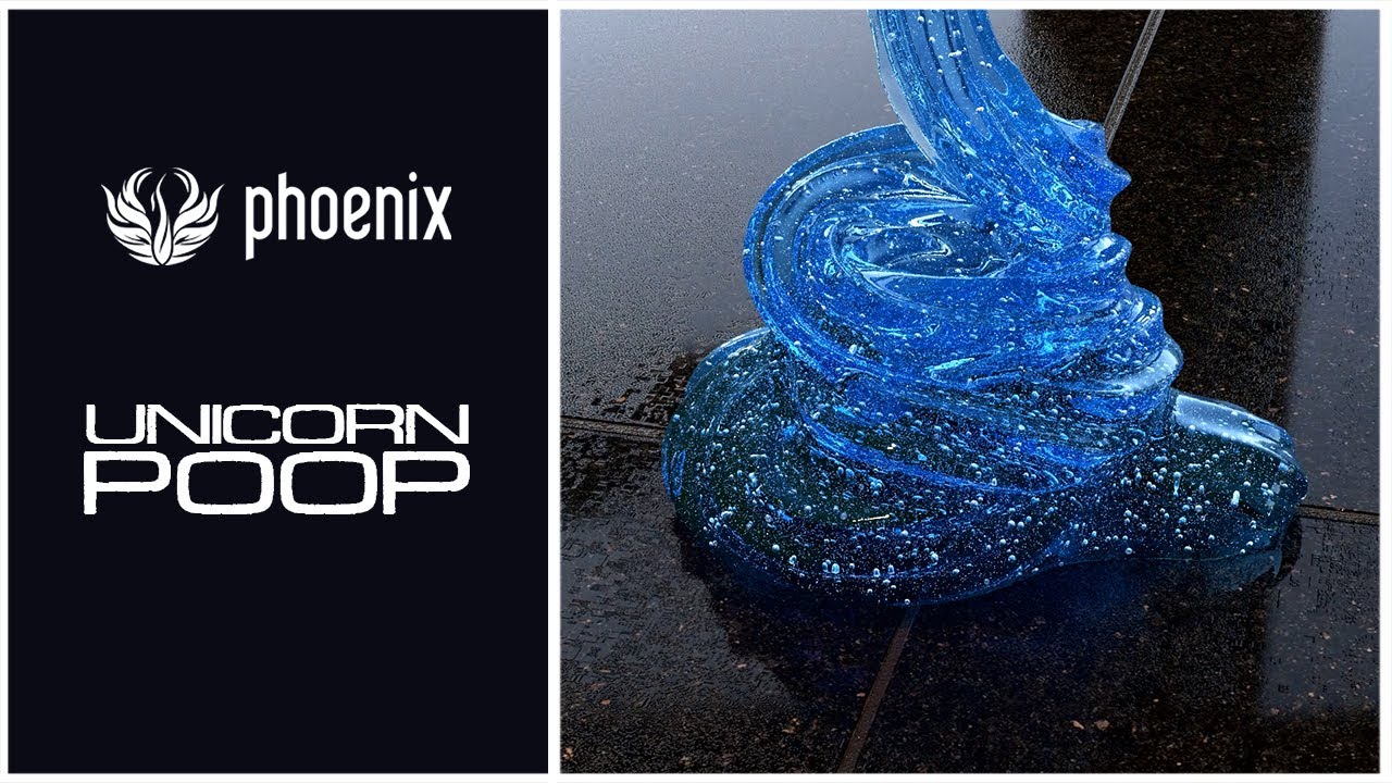 PhoenixFD - Unicorn POOP Tutorial (Liquid Gel) + Scene files