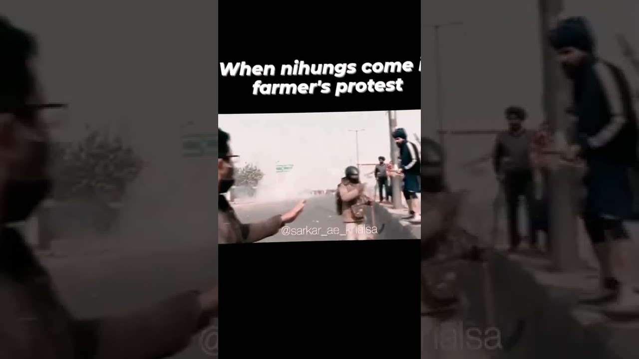 when nihungs entered to farmer protest #sikhism #sikhsangattv_delhiborder