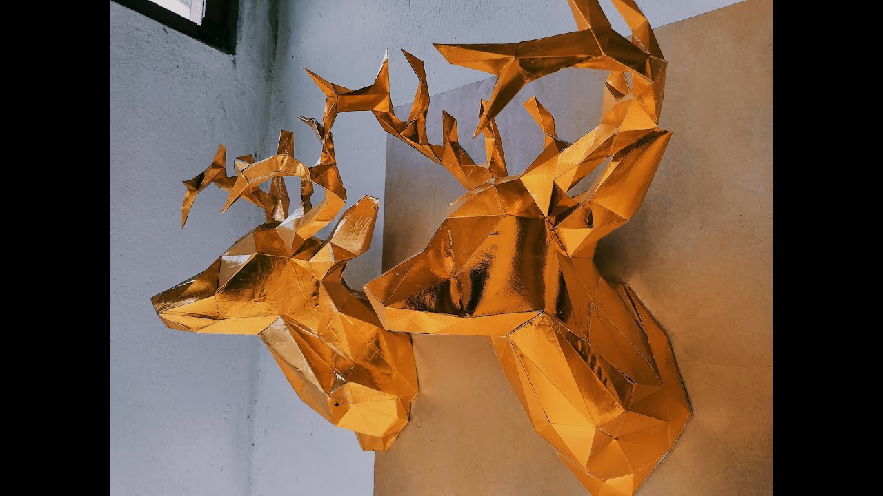 COMO HACER UN VENADO DORADO 3D *PASO A PASO*