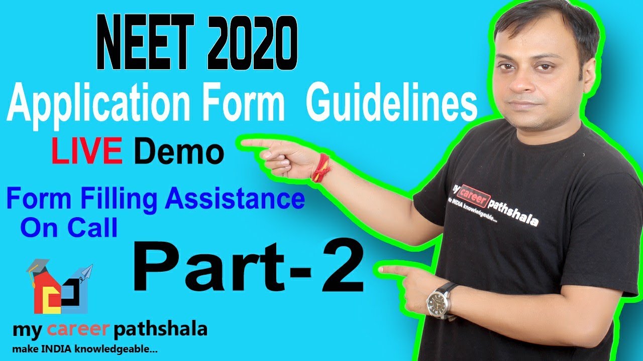 NEET 2020 Application Form Filling Live Demo