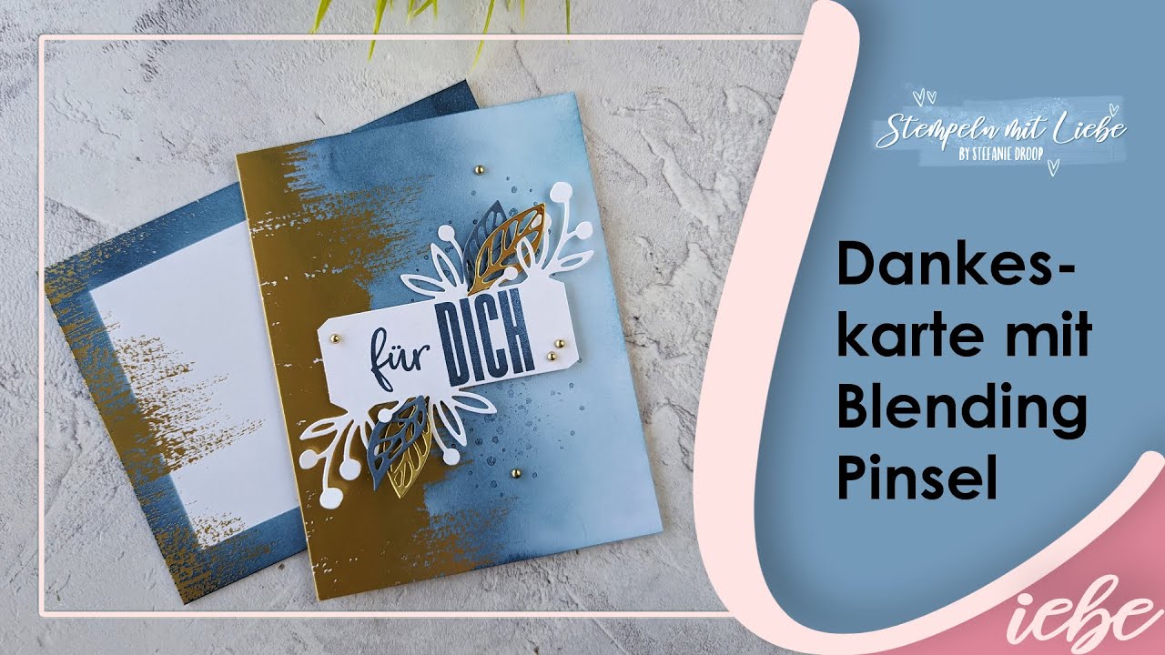 Stampin' Up! | Tutorial: Dankeskarte mit Blending Pinsel🌺- Livestream  | Anleitung