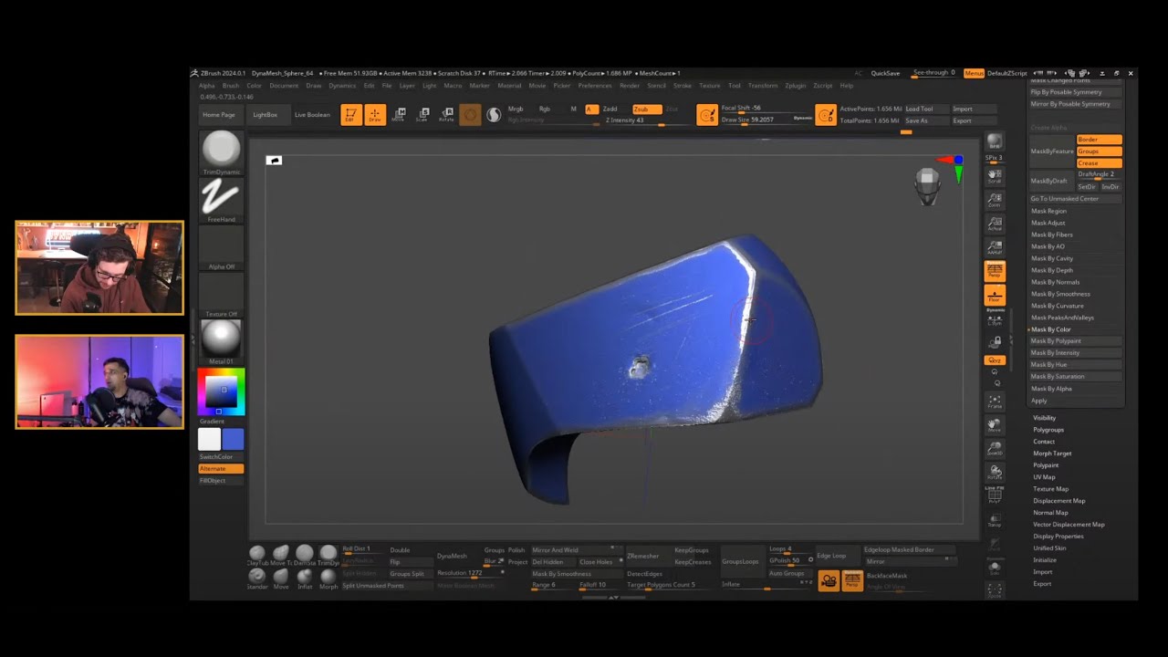 Vivo S03-E07 / /Esculpir madera, piedra, humo, metal/ #zbrush #3dmodeling