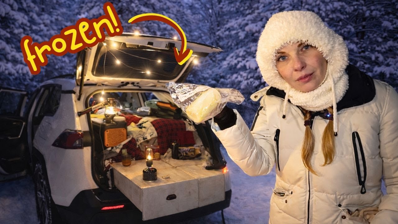 Зимний автокемпинг в Канаде в одиночку