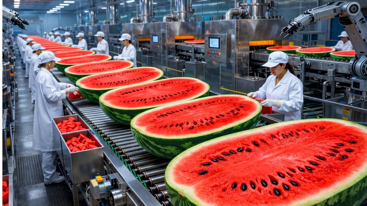 Inside a Modern Watermelon Factory: The Entire Process From Farm to Package